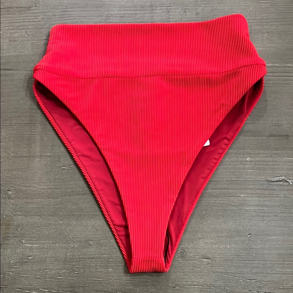 REVOLVE Beach Riot Highway Bikini Bottom in Red NWT